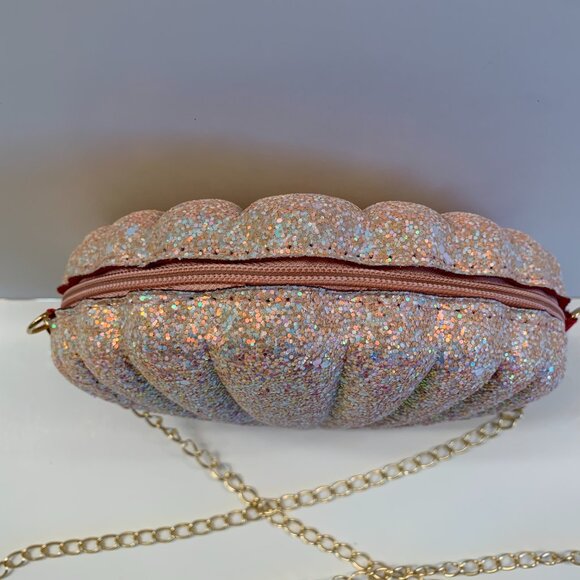 Sparkle Seashell - The Glam Clam / Crossbody Handbag /Pink - NWT - Picture 8 of 13